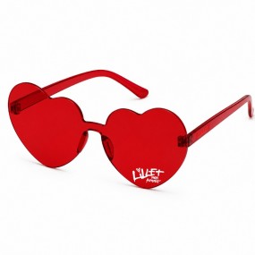 Transparente Sonnenbrille Herzform mit Logo bedrucken l...