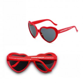 Sonnenbrille Herzform individuell mit Ihrem Logo bedruc...