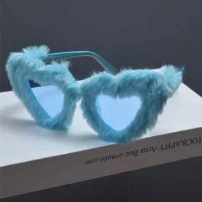 Herzförmige Plüsch Sonnenbrille
