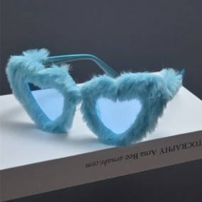 Herzförmige Plüsch Sonnenbrille