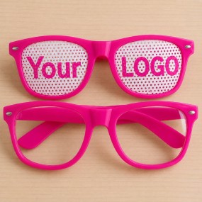 Lochbrille JGA mit Logo bedrucken | Rasterbrille indivi...