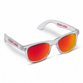 Durchsichtige Sonnenbrille mit Logo