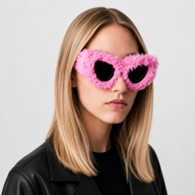 Herzförmige Plüsch Sonnenbrille